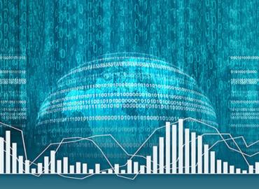 graphic of the &amp;quot;digital economy&amp;quot; including graphs and code