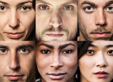 Collection of diverse people headshots.