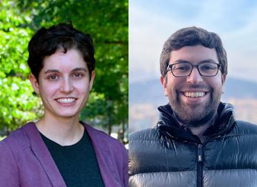 Profile pictures of Maya Fishbach (left) and Daniel Litt (right).