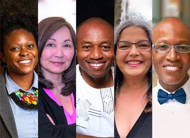 Headshot of Funké Aladejebi, Sherry Fukuzawa, Obidimma Ezezika, Angela Mashford-Pringle and Keith Adamson