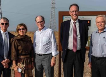 His Excellency Chris Cooter, Karen Blumenschein, Professor David Cameron, Professor Timothy Harrison.