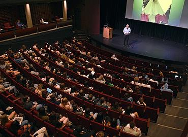 A full audience at the Isabel Bader theatre