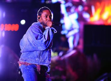 Kendrick Lamar performs onstage with SZA during the 2018 Coachella Valley Music And Arts Festival at the Empire Polo Field on April 13 in Indio, Calif. 