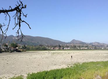 Dried up Laguna Lake in California