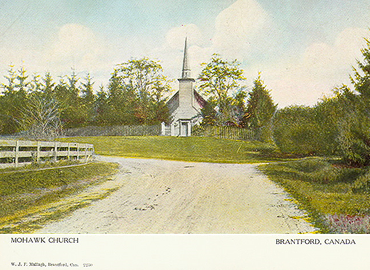 a vintage postcard of the chapel