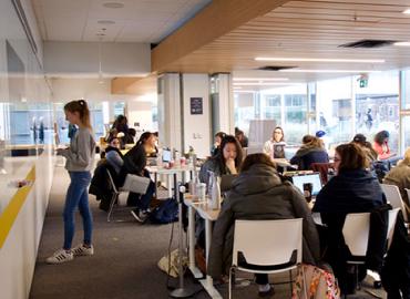 Students in Sidney Smith Commons 