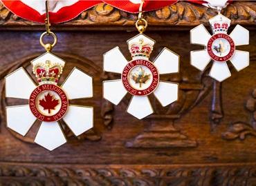 Three order of Canada medals