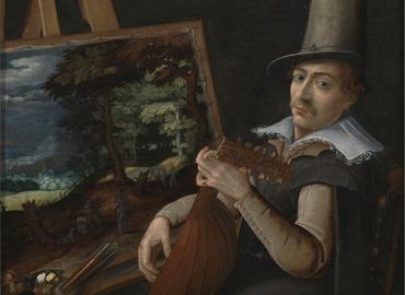 Painted self-portrait of Paul Bril.