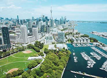 Toronto viewed from a plane