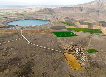 An aerial view of the Konya Basin in Türkiye.