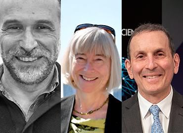 Headshots of (L-R) Jeremy Quastel, Alison Keith and Daniel Drucker