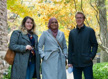 PhD students Nika Kuchuk, Khalidah Ali and Jonathan Peterson
