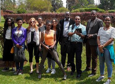 Group photo of Wasike and his students