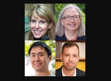 Four headshots of Sheila McIlraith, Diane Horton, David Liu, and Steven Coyne against a black background.