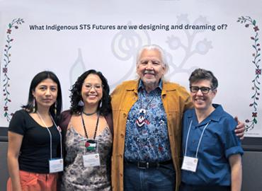 M. Fernanda Yanchapaxi; Kristen Bos; Elder, Duke Redbird; and M. Murphy.