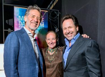 Jonas Prince, Rosalie Abella, Barry Avrich standing together.