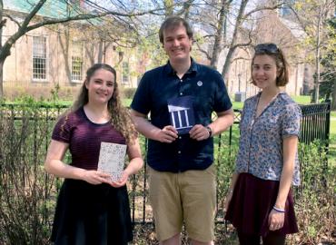 Undergraduate journal editors: Dina Ginzburg, Willem Crispin-Frei and Lola Borissenko.