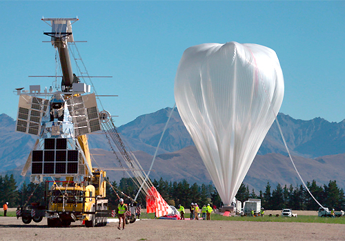 A large white space balloon.