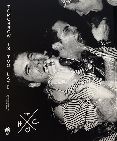 The cover of Tomorrow is Too late, with three faces in black and white.