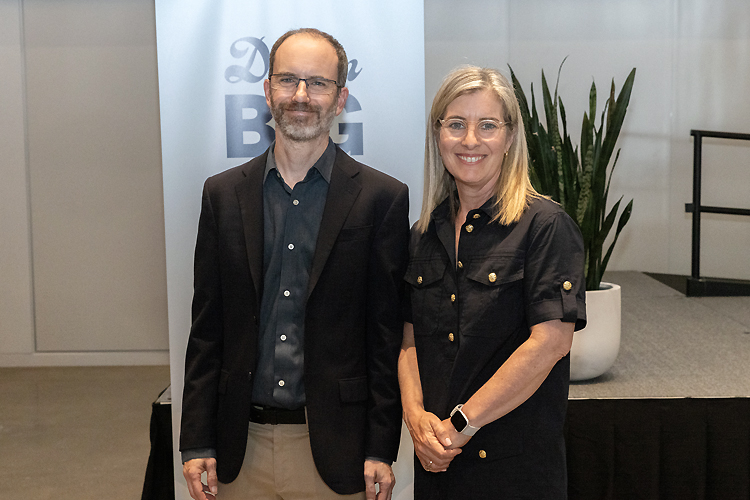 Stephen Wright and Melanie Woodin.